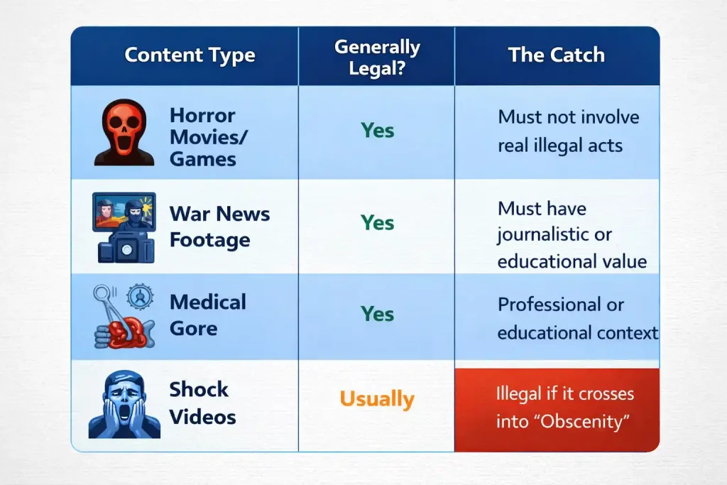 types of content that are illegal to watch on the internet